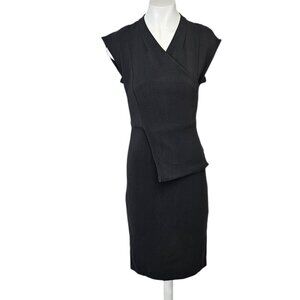 M.M Lafleur Womens Pencil Sheath Dress, Grey Black, Stretch, Office, Casual, 0